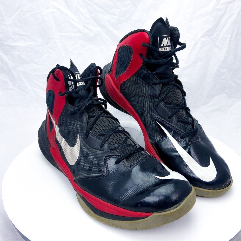 Nike Prime Hype DF Black 2015 Mens Sz 12 683705-006 Basketball Sneakers BRED